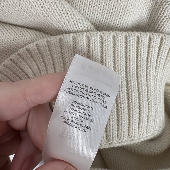 Tna Aritzia Women M Cream Brown Knit Preppy Academia V-Neck Marcy Sweater Vest - Picture 9 of 10